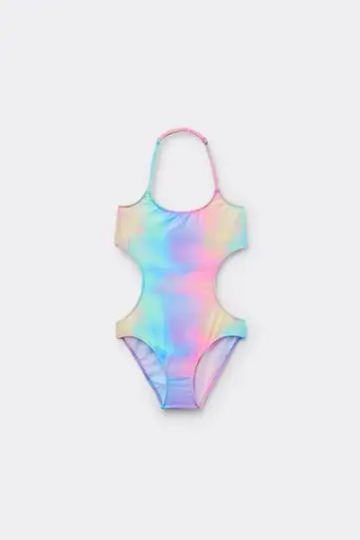 Costume Intero Bambina Little Mermaid Bambina Multicolore