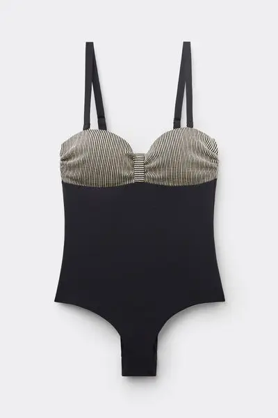 Calzedonia Costume Intero Golden Stripes Donna Giallo