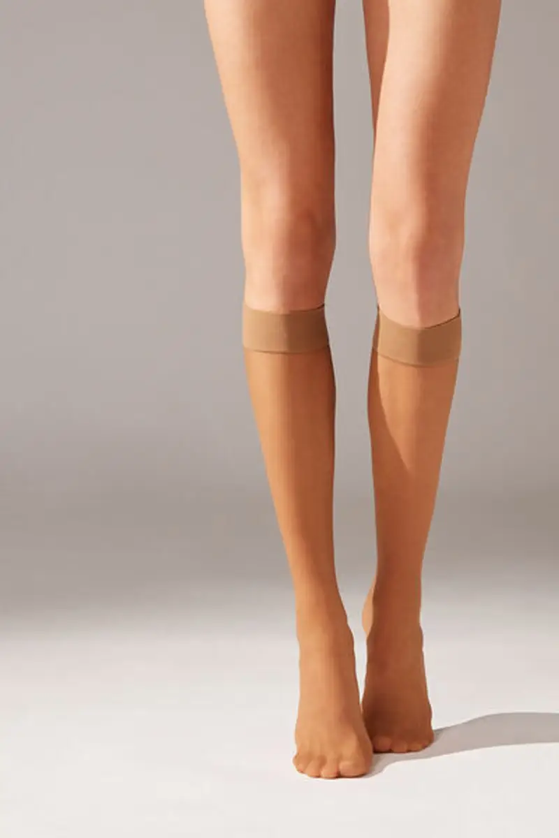 Calzedonia Gambaletti con Bordi Comfort 20 Denari Donna Nude 8