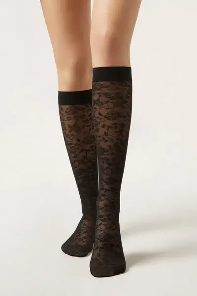 Calzedonia Gambaletti in Pizzo Donna Nero