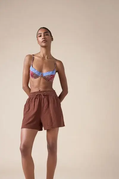 Calzedonia Pantaloncini in Cotone Donna Marrone