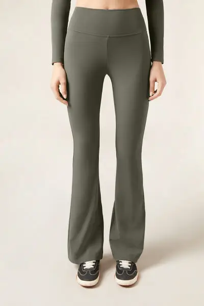 Calzedonia Pantaloni a Zampa First Class Donna Verde