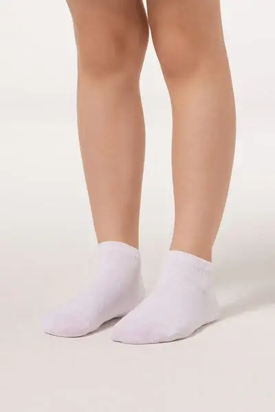 Calzedonia Pedulini da Bambino in Cotone Unisex Bianco