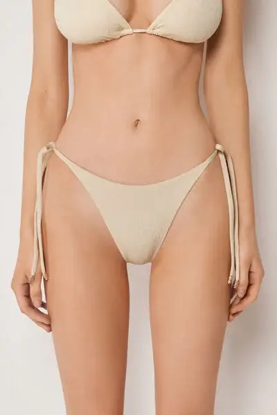 Calzedonia Perizoma Lacci Costume Wild Jungle Donna Bianco