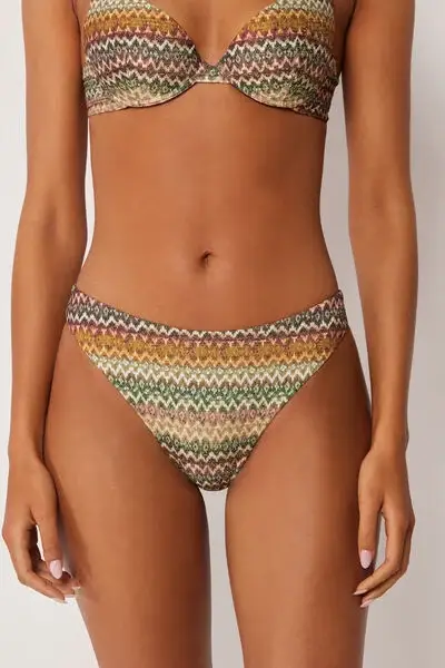 Calzedonia Slip Costume Elegant Ethnic Donna Verde