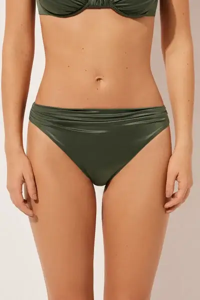 Calzedonia Slip Costume Shiny Satin Donna Verde