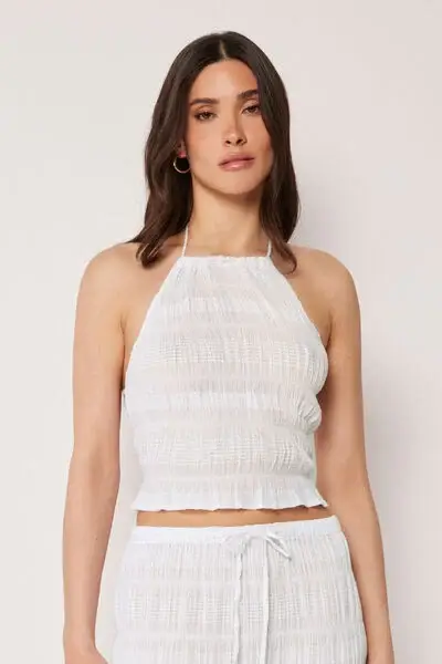Calzedonia Top con Balze Donna Bianco