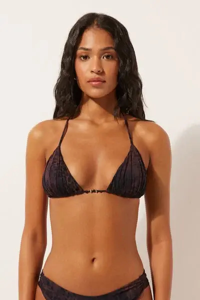 Calzedonia Triangolo Costume Dark Animalier Donna Marrone