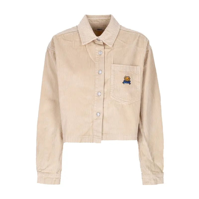 Obey Camicia Manica Lunga Cappuccio Donna Liam Cropped Shirt L/s Irish Cream