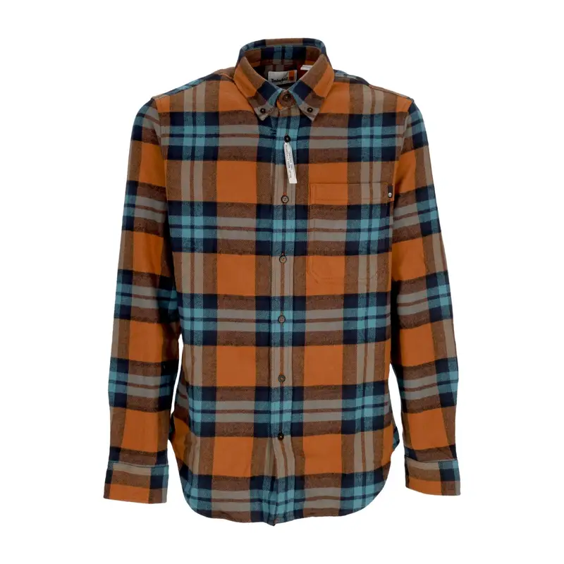Timberland Camicia Manica Lunga Uomo L/s Heavy Flannel Plaid Shirt Argan Oil