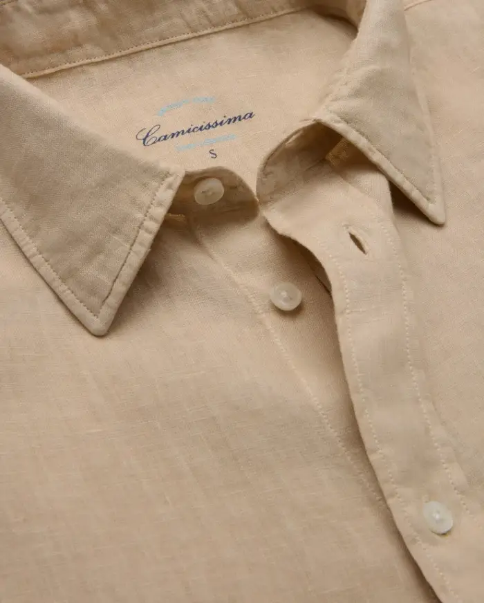 Camicissima Camicia lino donna tinta in capo beige