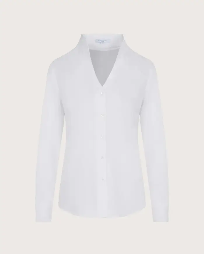 Camicissima Camicia monica donna bianca in twill di cotone