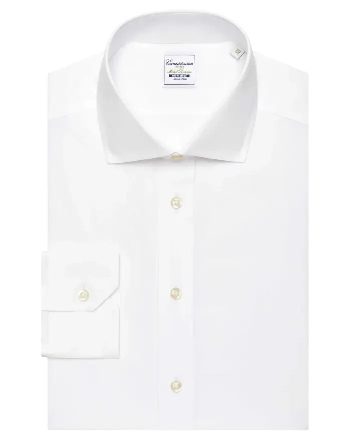 Camicissima Camicia non iron bianca fitted santorini santorini francese