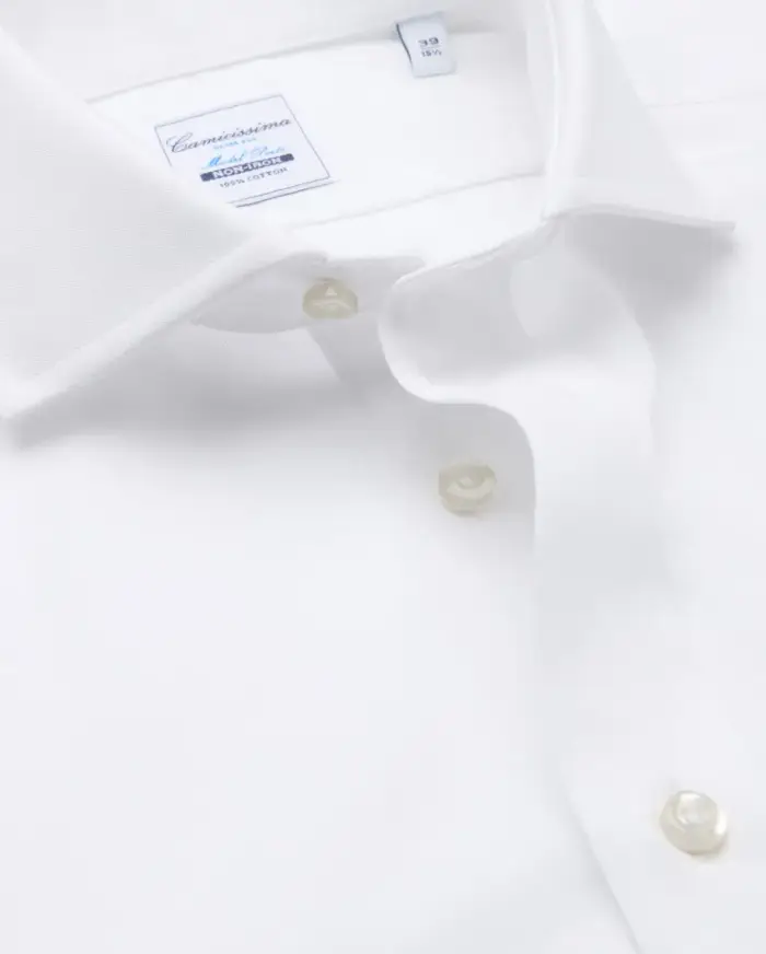 Camicissima Camicia non iron pin point bianca slim porto francese