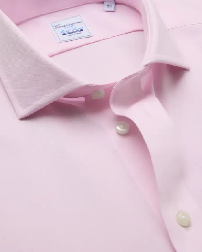 Camicissima Camicia non iron pin point rosa slim lucerne francese