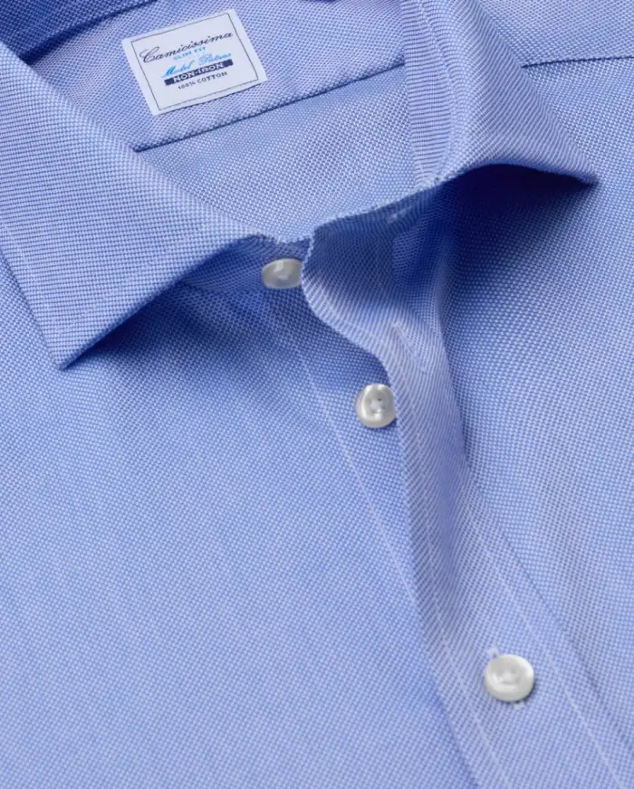 Camicissima Camicia non iron royal oxford celeste slim patras francese