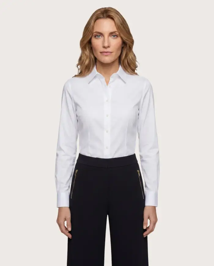 Camicissima Camicia penelope bianca in twill di cotone