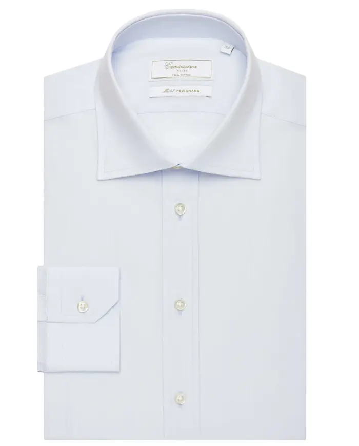 Camicissima Camicia permanent azzurra fitted favignana favignana francese