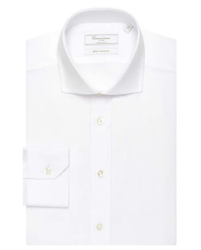 Camicissima Camicia permanent bianca fitted trapani trapani francese