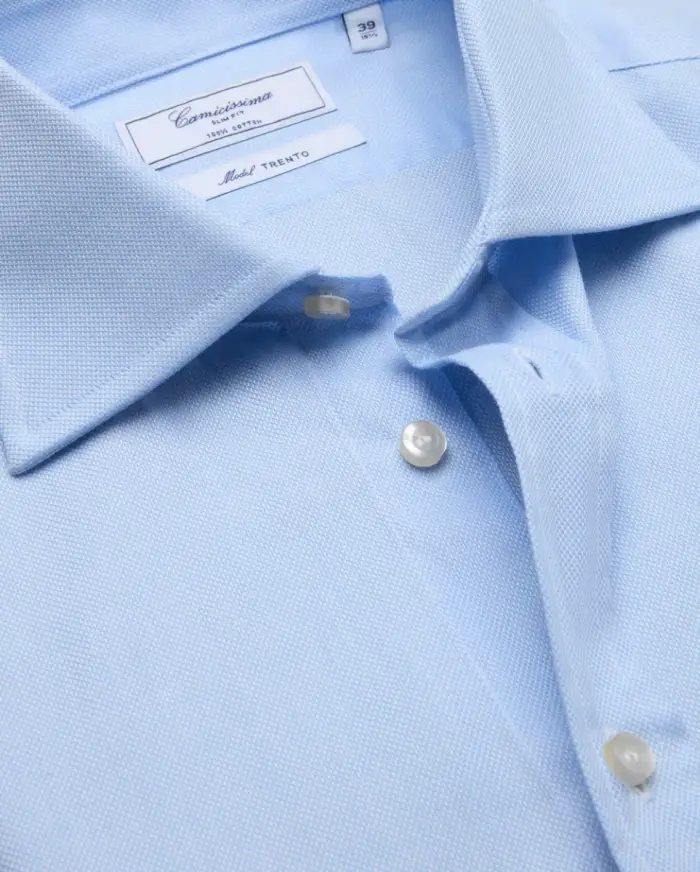 Camicissima Camicia permanent royal oxford azzurra slim trento francese