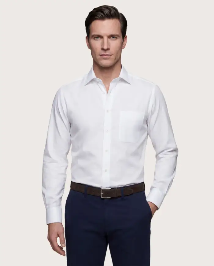 Camicissima Camicia permanent royal oxford bianca slim monza francese