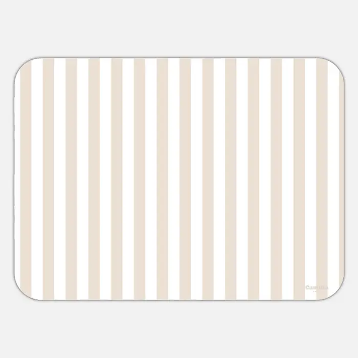 Camilla Home Tovaglietta rettangolare righe bianco e beige chiaro unica