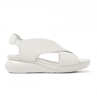 Camper per donna K200066-052 Sandali Palloncini Bianchi in Pelle -Altezza cu a 5,1cm-, Bianco, 5 a 8cm, Nessuno, Casual