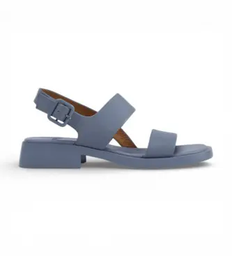 Camper per donna K201486-018 Sandali in pelle blu Dana, Basso, 1 a 3 cm, Fibbia, Casual