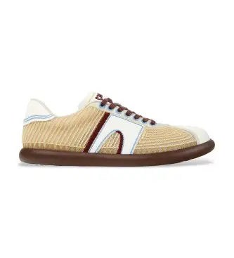 Camper per donna K201858-004 Sneakers Soller Balls gialle, Basso, Stringhe, Casual, Giallo, Poliestere riciclato