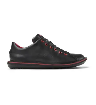 per uomo 18648-074 Scarpe in pelle nera Beetle (39), Nero, Basso, 1 a 3 cm, Stringhe, Casual