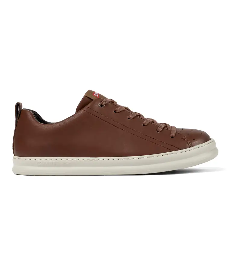 Camper per uomo K100226-140 Sneaker Runner Four in pelle marrone, Basso, 1 a 3 cm, Stringhe, Casual, Sostenibile