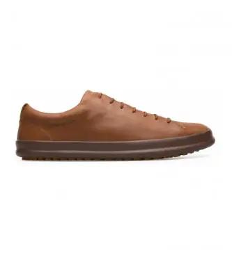 Camper per uomo K100373-019 Scarpe da ginnastica sportive in pelle marrone Chassis, Basso, Stringhe, Casual