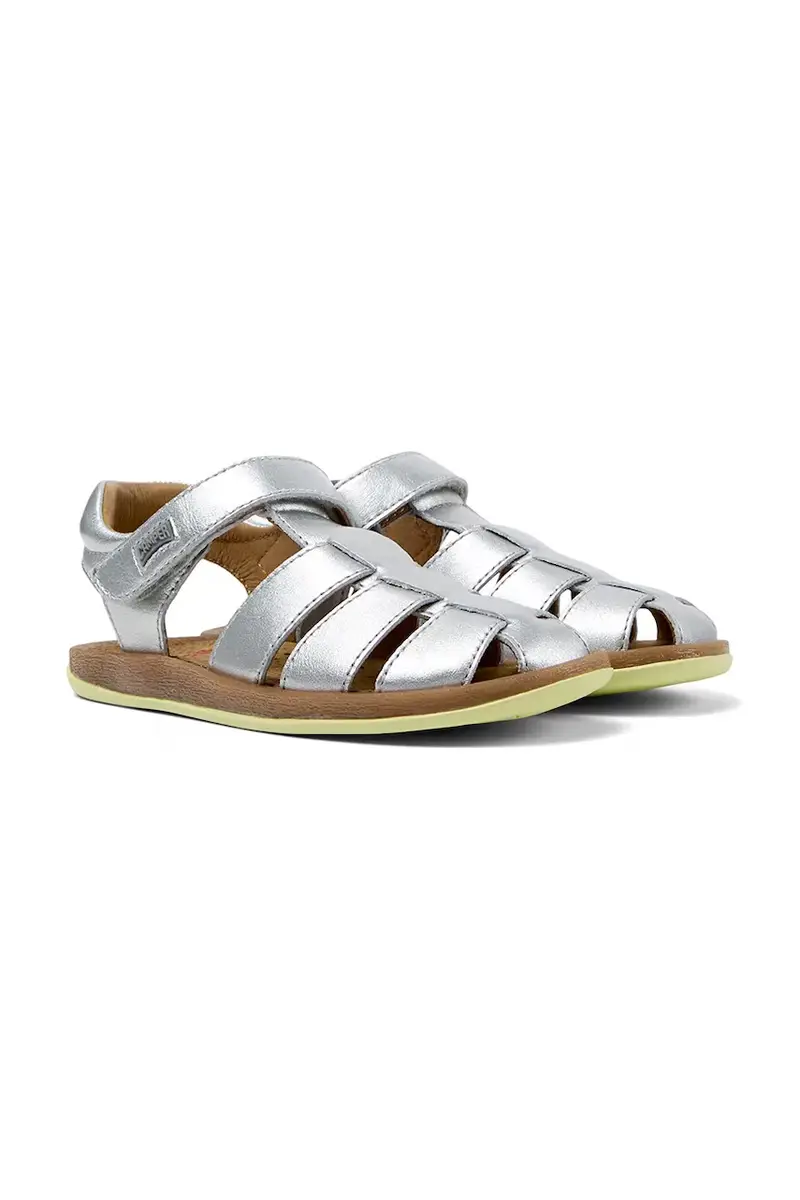 Camper sandali in pelle bambino/a colore argento