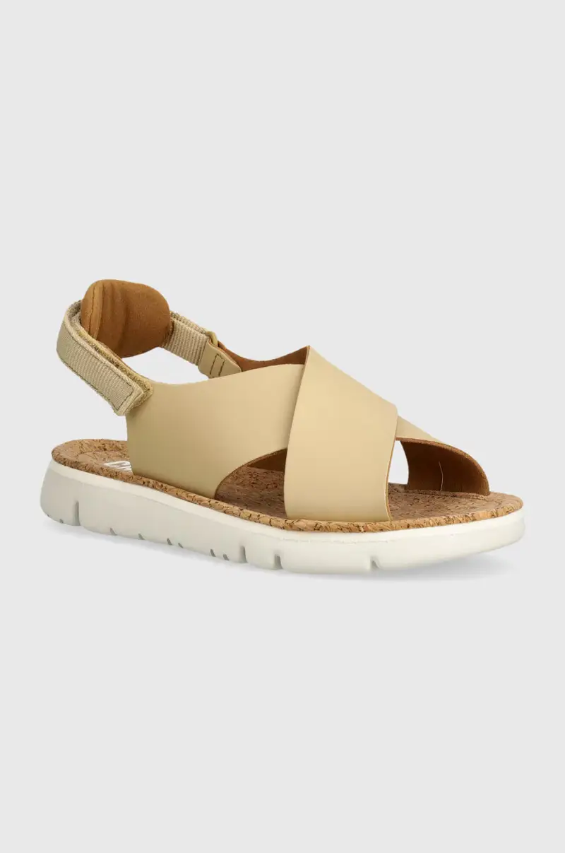 Camper sandali in pelle Oruga Sandal donna colore beige K200157-053