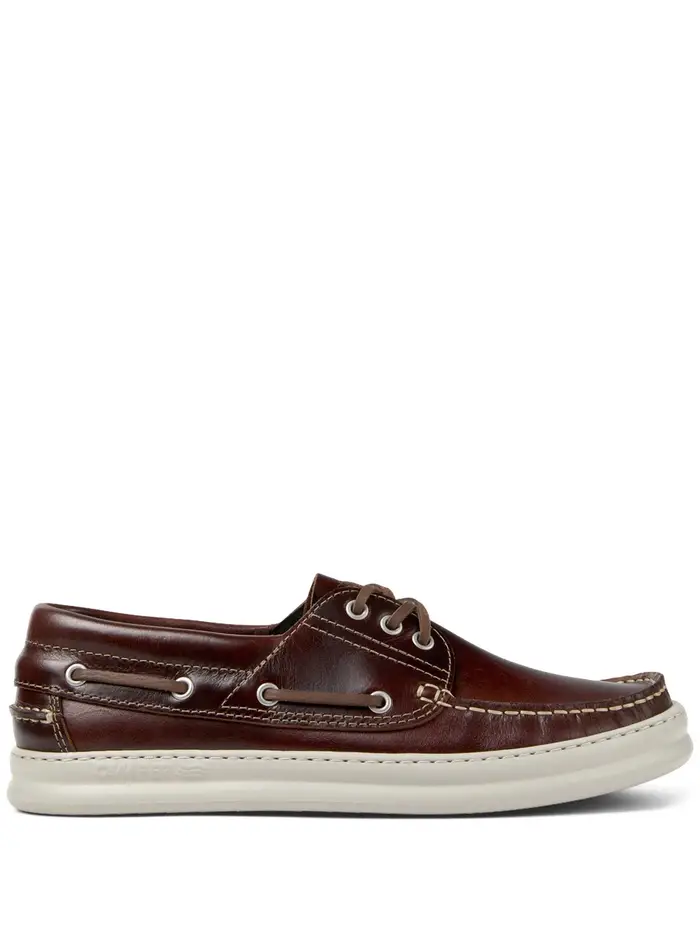 Scarpe Stringate in Pelle Marrone