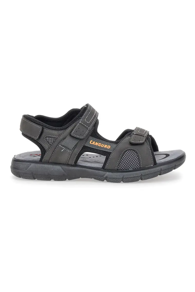 CANGURO Sandali Grigi Con Strappi in Velcro 1015 [GRIGIO]