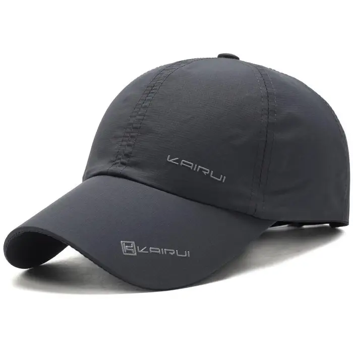Cappelli da uomo Cappelli da sole estivi ad asciugatura rapida Cappelli da viaggio per esterni Cappelli da sole ad asciugatura rapida colore grigio scuro