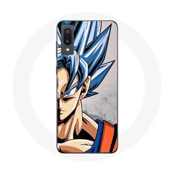 Coque pour Samsung Galaxy A02 Anime Dragon Ball Goku Cheveux bleu