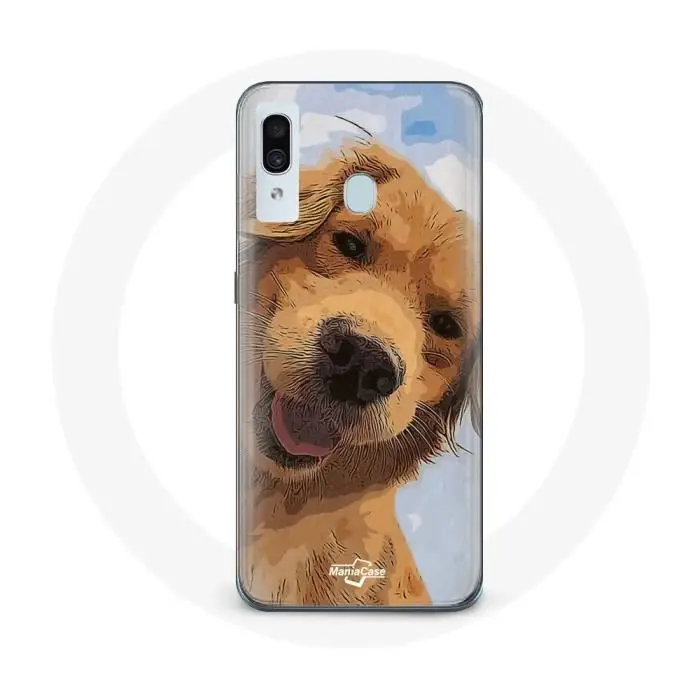 CAPACHEAP Coque pour Samsung Galaxy A20 Golden retriever Race de chiens