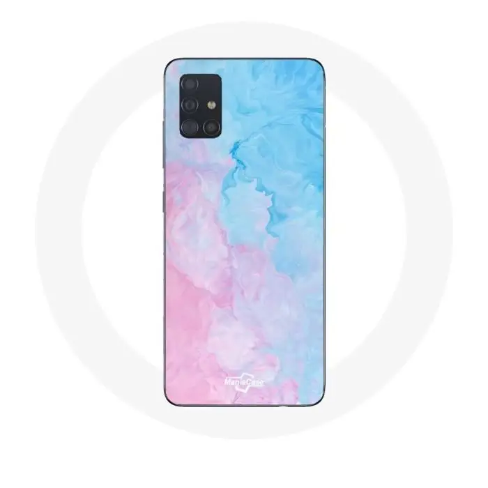 CAPACHEAP Coque pour Samsung Galaxy A51 5G Fond bleu rose