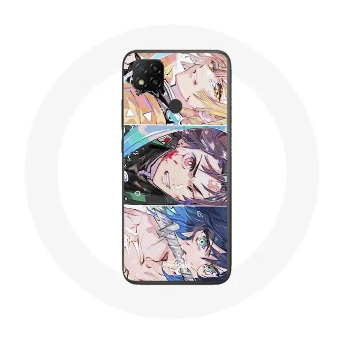 CAPACHEAP Cover per Xiaomi Redmi 9C Tanjiro Inosuke e Zenitsu Demon Slayer Kimetsu no Yaiba Manga
