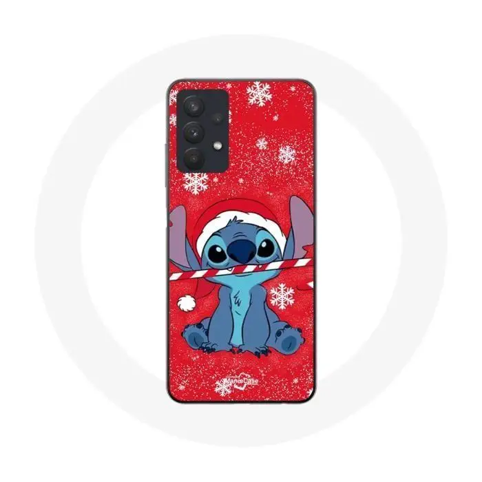 CAPACHEAP Cover - Samsung - Galaxy A32 5G - Morbida - Motivo Stitch - Decorazione Natale Rossa
