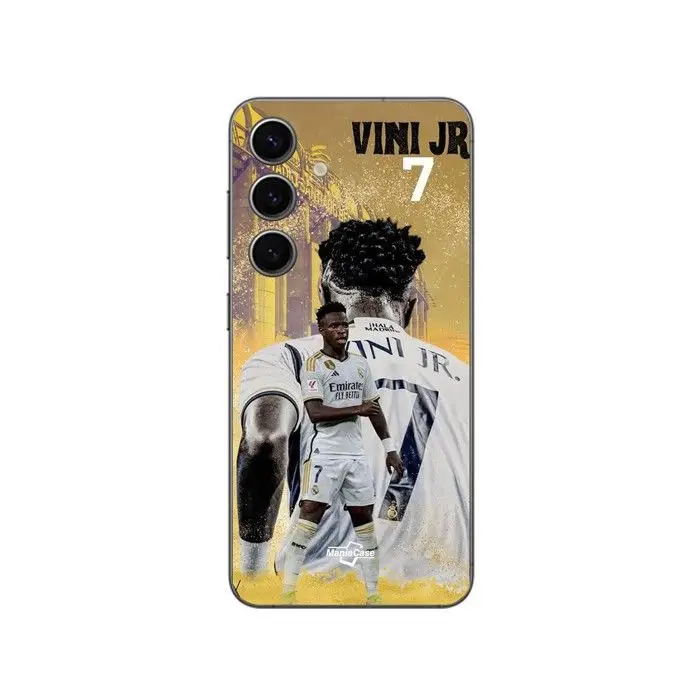 CAPACHEAP Cover Samsung Galaxy S25 Vinicius JR real madrid 7 Sfondo Maniacase nero