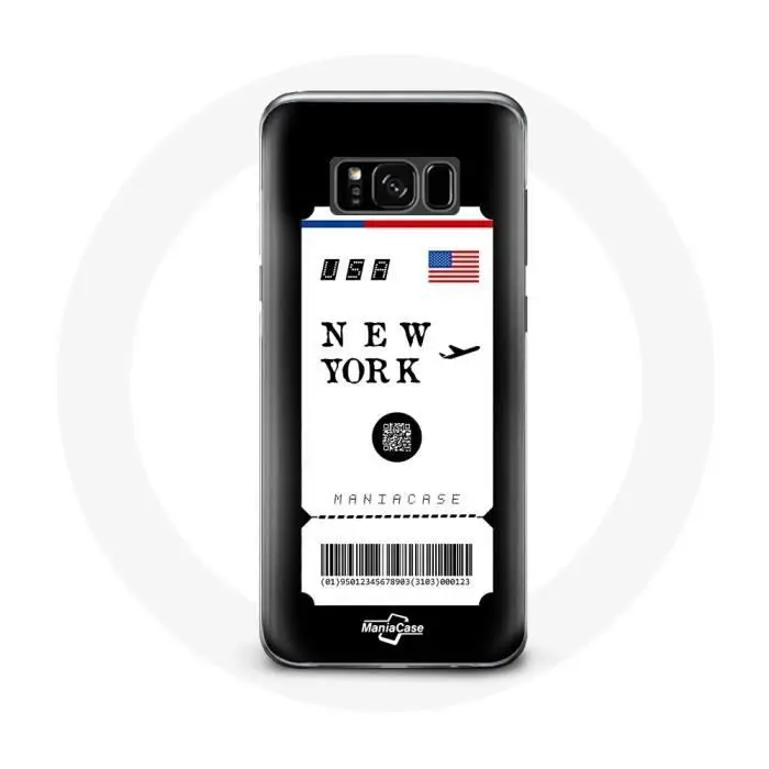 CAPACHEAP Cover - Samsung - Galaxy S8 - Biglietto aereo - Flessibile - Nero
