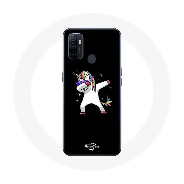 CAPACHEAP Custodia - Dab - Oppo A53 - Morbida - Multicolore - Unicorno chiaro