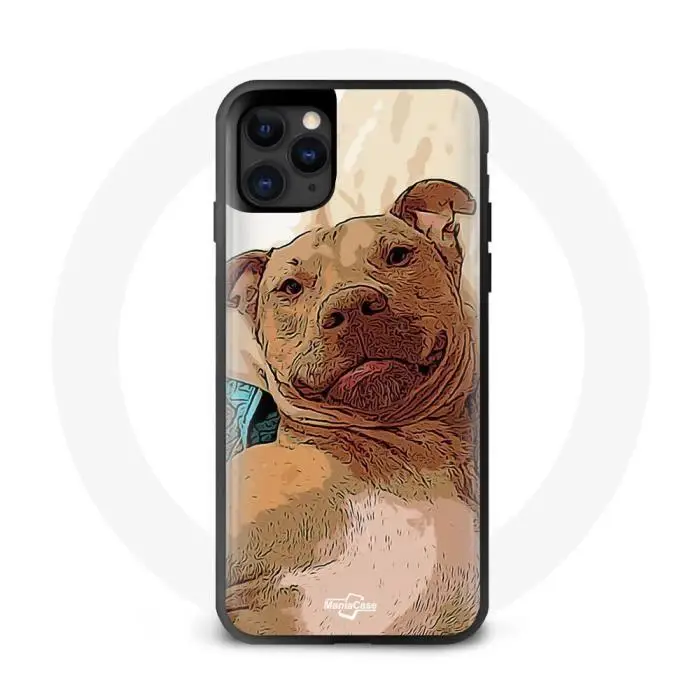 Custodia Iphone 13 Pitbull marrone