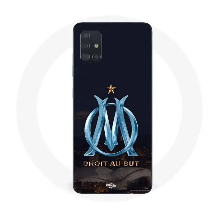 CAPACHEAP Custodia - Maniacase - Samsung Galaxy A51 5G - Logo OM blu e oro - Silicone - Morbida nero
