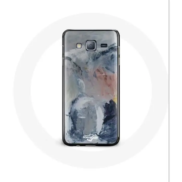 CAPACHEAP Custodia per samsung galaxy J3 Sfondo di texture astratta grigia