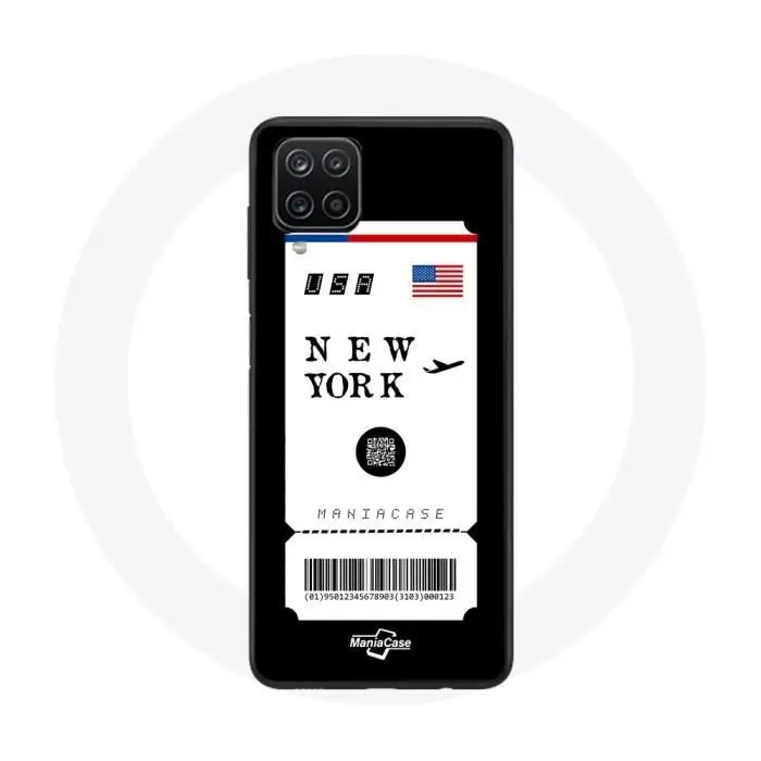 CAPACHEAP Custodia Samsung Galaxy A12 Biglietto aereo New York