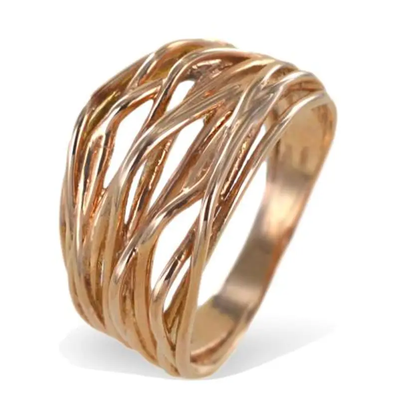 cappagli gioielli anello da donna a fili in oro rosa